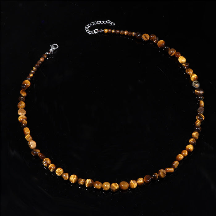 Wholesale Stone necklace irregular natural stone handmade jewelry sweater chain