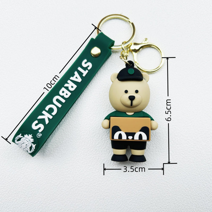 Wholesale Cartoon Bear Doll Silicone Keychain (F) JDC-KC-Chucheng004