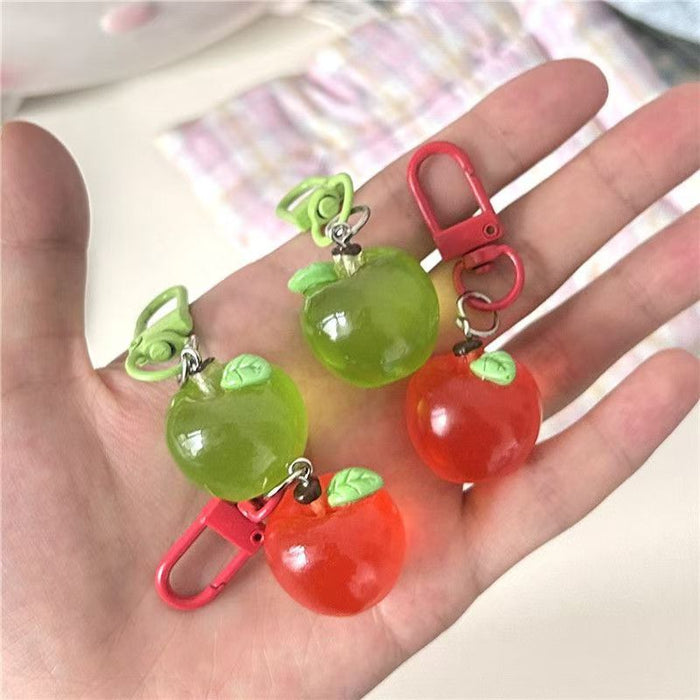 Wholesale Three-dimensional Apple Keychain Cute Simulation Fruit Pendant