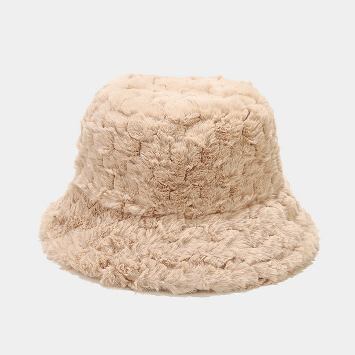 Wholesale Retro Autumn and Winter Warm Solid Color Bucket Hat JDC-FH-LvYi060