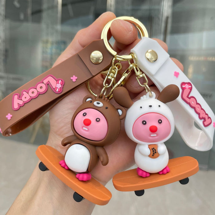 Wholesale Keychain cartoon figurine backpack pendant car keychain