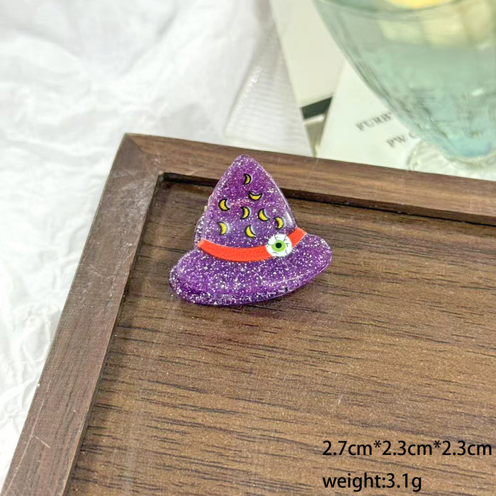 Wholesale  Pumpkin Skull Hair Clips Acrylic Dark Style Hair Accessory For Party And Everyday Styling