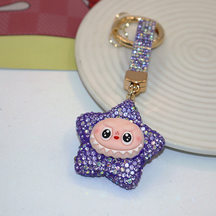 Wholesale Soft Clay Keychain with Diamonds,  Cute Personalized Bag Pendant,  Car Keychain,  Colorful Accessories