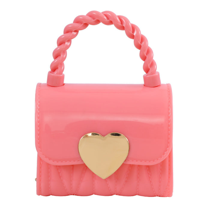 Wholesale Children's bag jelly bag cute handbag Western style little girl chain crossbody shoulder bag