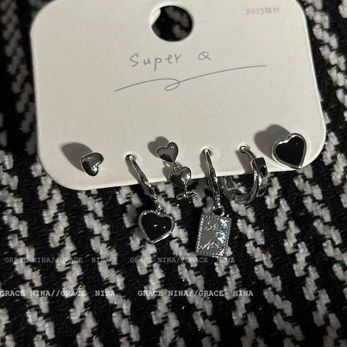 Wholesale Love earrings six piece set earrings temperament ear buckle earrings