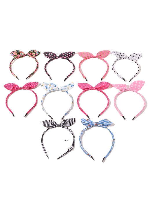 Wholesale Candy Color Sequin Bow Headband JDC-HD-YueS001