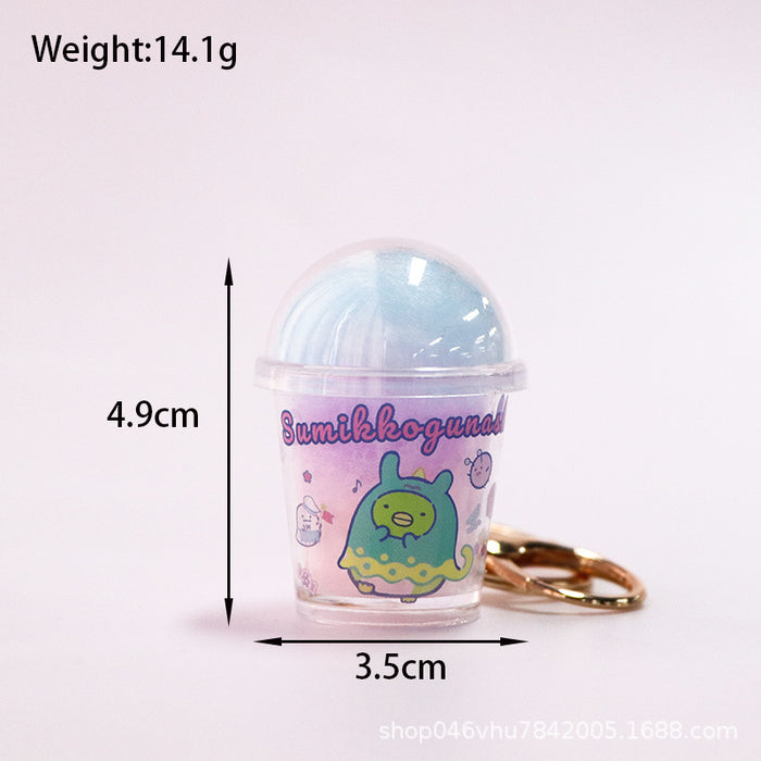 Wholesale Cartoon cotton cup keychain DIY backpack pendant car key pendant ornament
