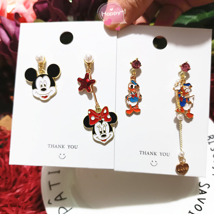 Wholesale Alloy Cartoon Asymmetric Earrings JDC-ES-Xingj032