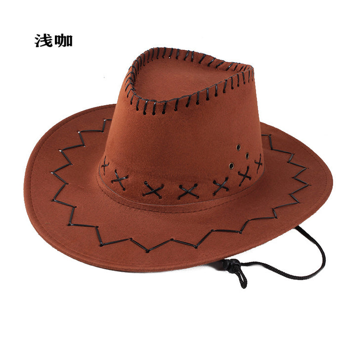 Wholesale Western Cowboy Knight Hat Mongolian Grassland Hat Men's and Women's Wide Brim Sun Hat Summer Hat Outdoor Mountaineering Hat JDC-FH-DG002