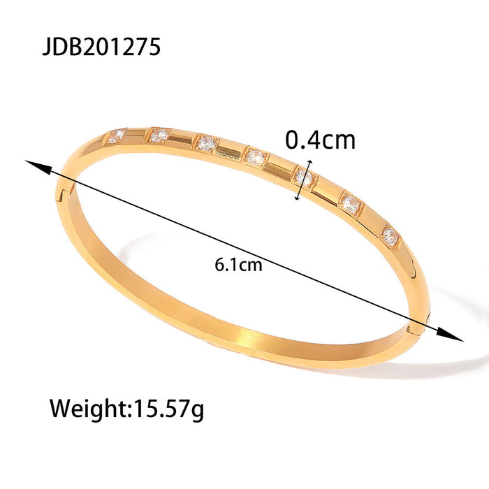 Wholesale Vintage Zircon Stainless Steel Bracelet for Women
