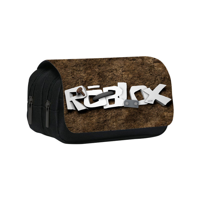 Wholesale Printing Double Layer Pencil Bag Cartoon Storage Bag