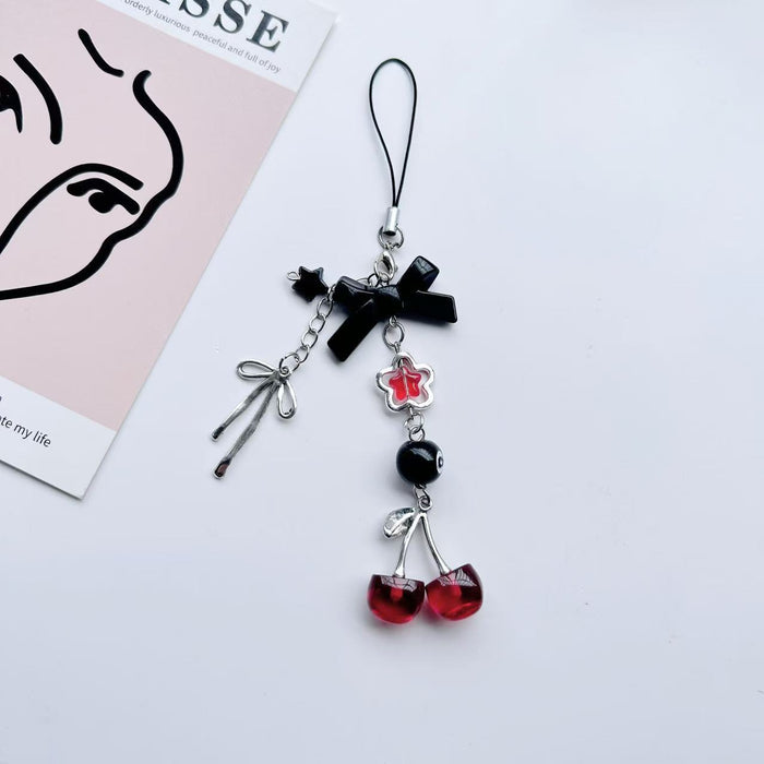Wholesale Personalized Cherry Bow Mobile Phone Chain Pendant Pendant