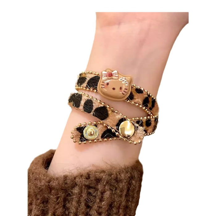 Wholesale Vintage Spice Style Leopard Print Kitten Collar