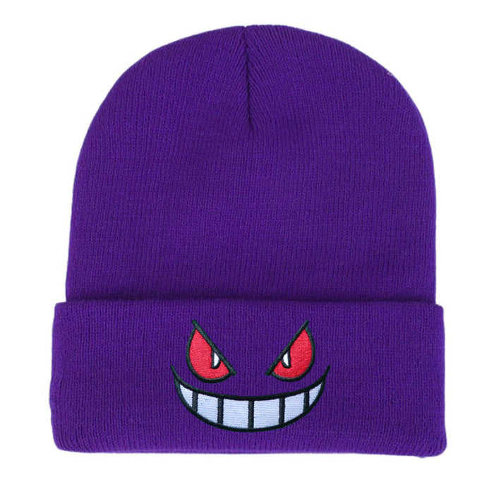 Wholesale Cartoon Acrylic Embroidery Autumn and Winter Wool Knitted Hat JDC-FH-Shengn001