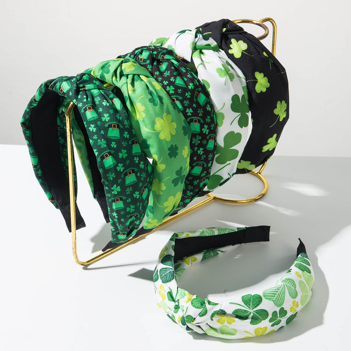 Wholesale Green series clover wide headband