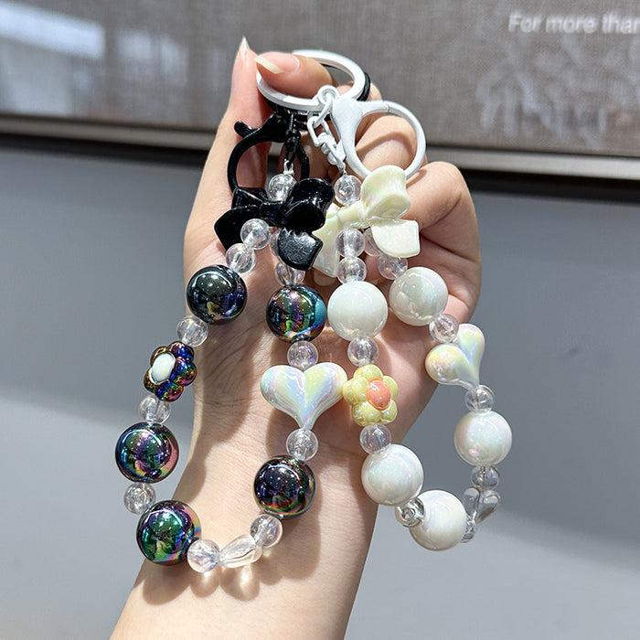 Wholesale Keychain Butterfly Knot Bead Car Keychain Love