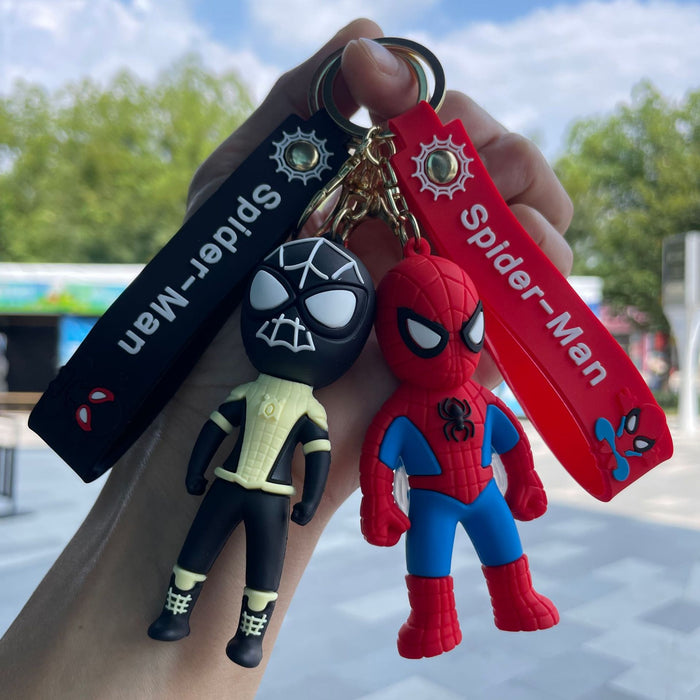Wholesale 3D PVC Soft Rubber Keychain Cartoon Bag Charm Backpack Pendant