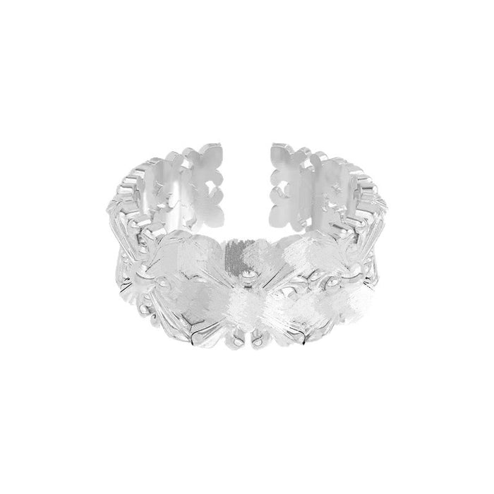 Wholesale Iris full circle open vintage light luxury Maillard ring