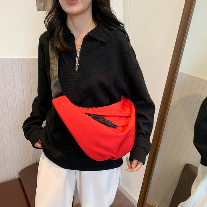 Wholesale Large capacity shoulder bag, casual solid color crossbody bag