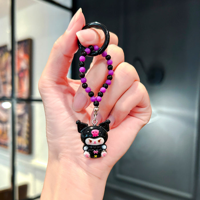 Wholesale Cartoon gift box handmade keychain pendant beaded bracelet backpack ornaments decorative gift