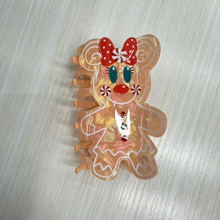 Wholesale Christmas Series Gingerbread Man Hair Clip Elk Shark Clip  Ponytail Clip
