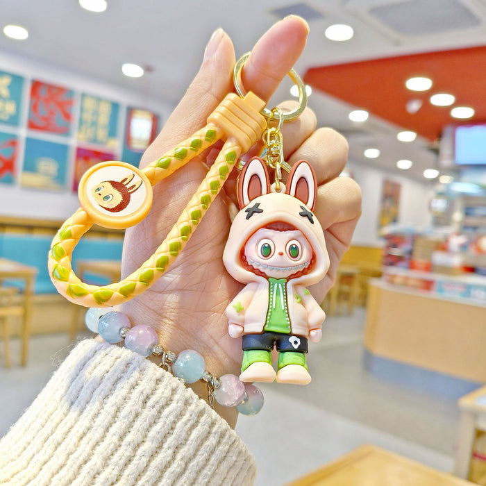 Wholesale cloth key chain cartoon schoolbag pendant car key chain