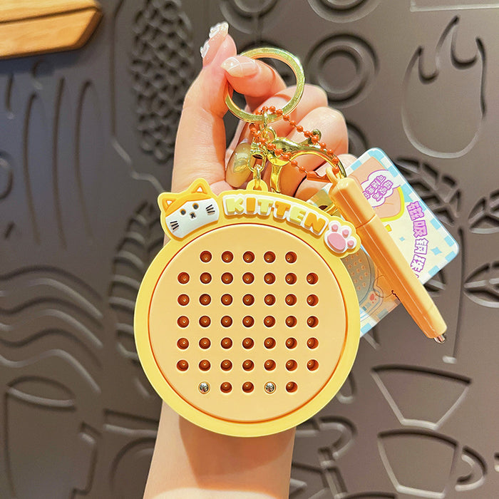 Wholesale Magnetic steel ball drawing board keychain cute cartoon practical keychain children's backpack pendant