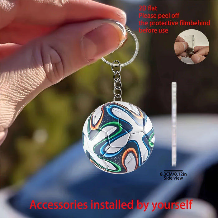 Wholesale World Cup Soccer Theme Acrylic Keychain Pendant Fashion Accessory