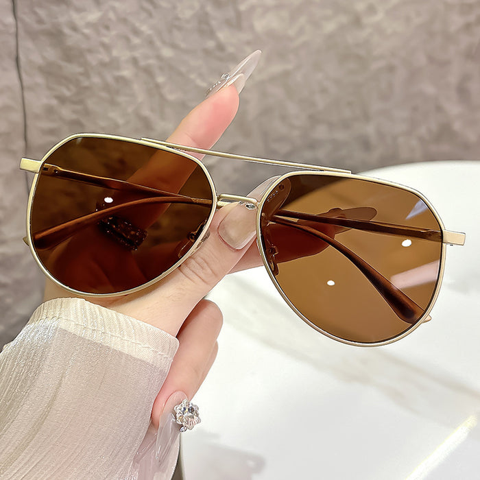 Wholesale Metal Box Retro Metal New Sunglasses Double Beam