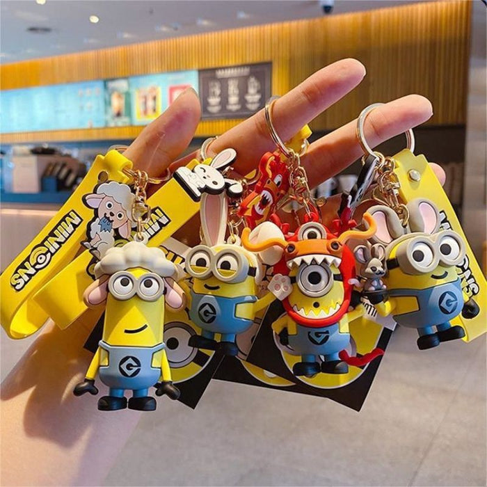 Wholesale  Cute Cartoon Silicone Keychain Doll Car Keychain Pendant
