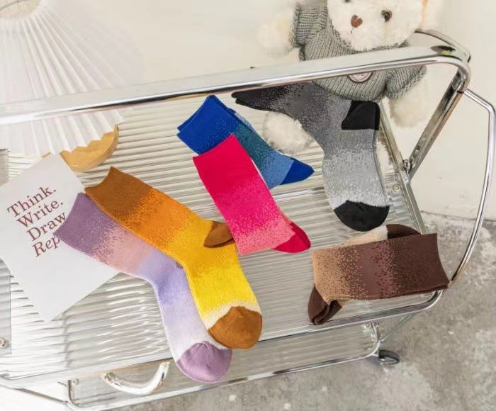 Wholesale New cotton socks with double needle center tube, fashionable trend