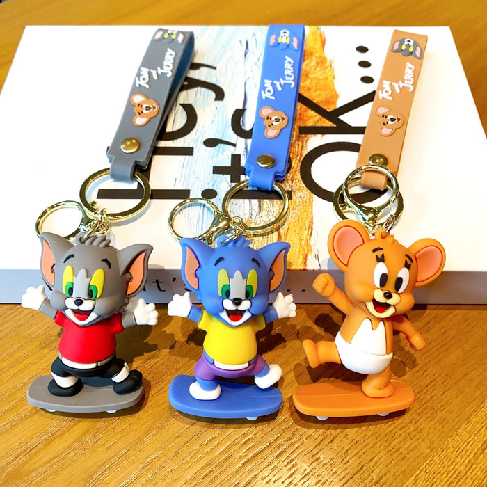 Wholesale Skateboard Key Chain Cartoon Doll School Bag Pendant Cute Pendant Small Gift