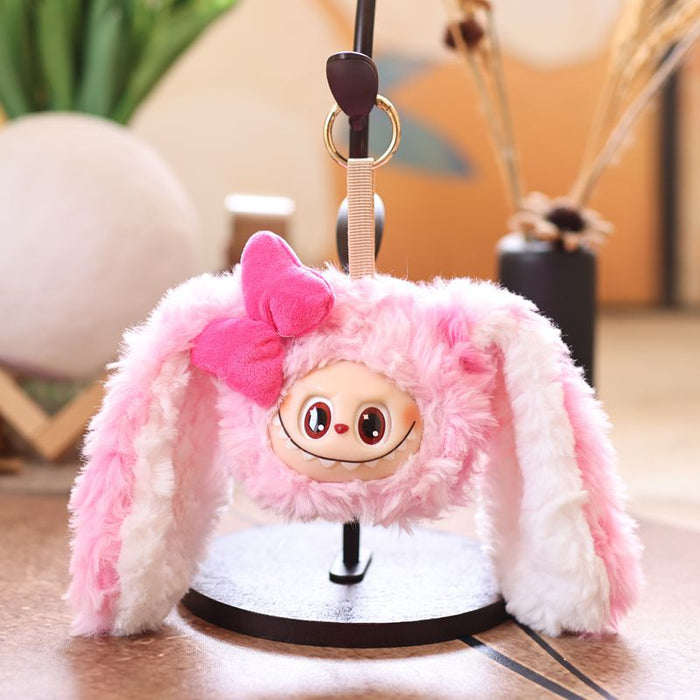 Wholesale Cute Enamel Rabbit Pendant Plush Toy Doll Silicone Rabbit Bag Pendant Keychain Rag Doll