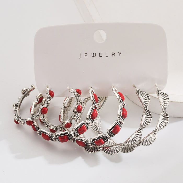 Wholesale Turquoise Statement Earrings Set