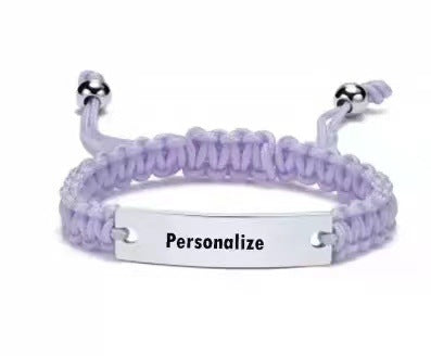 Wholesale Woven Bracelet Set Stainless Steel Color Engraved Pattern Marking Woven Bracelet