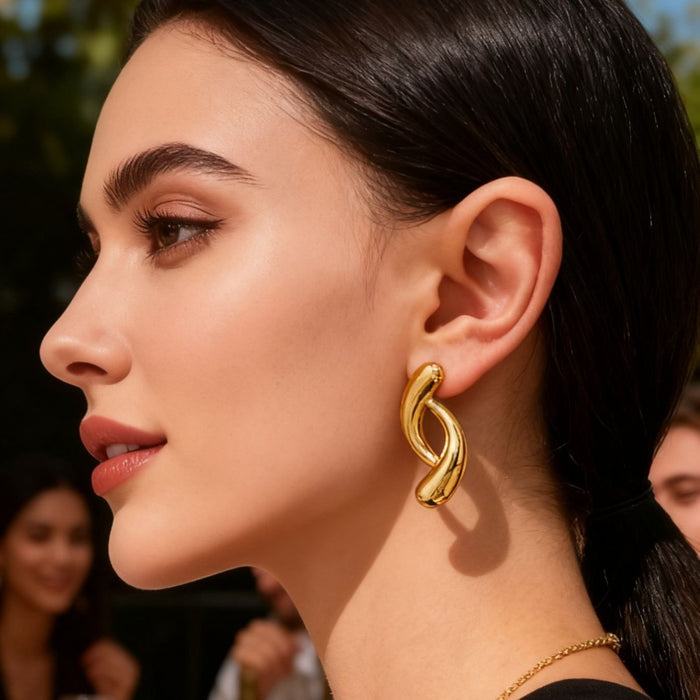 Wholesale Irregular Earrings Stainless Steel Temperament Geometric Earrings for Women