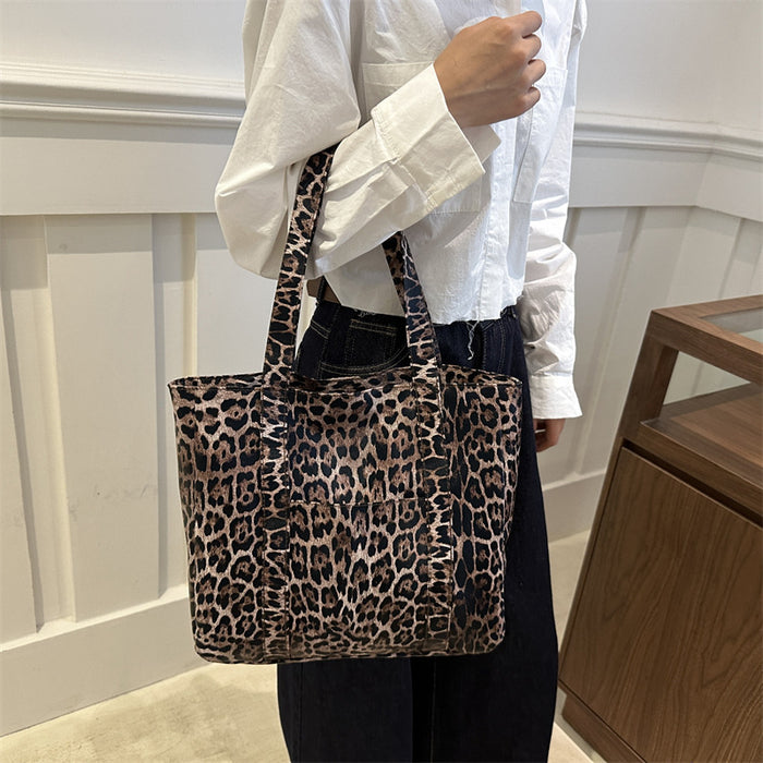 Wholesale Leopard print large capacity tote shoulder bag