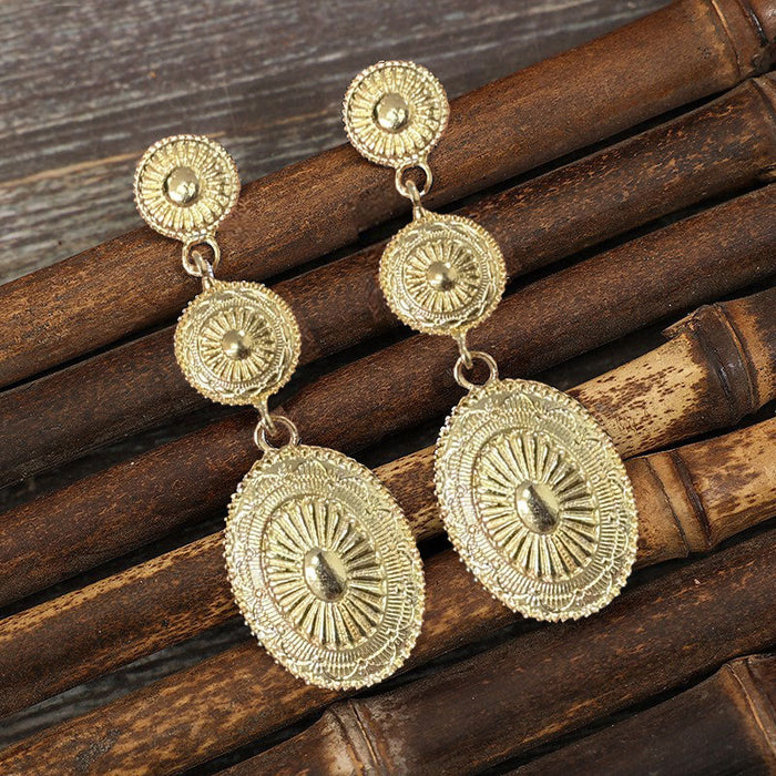 Wholesale New retro pumpkin patterned earrings