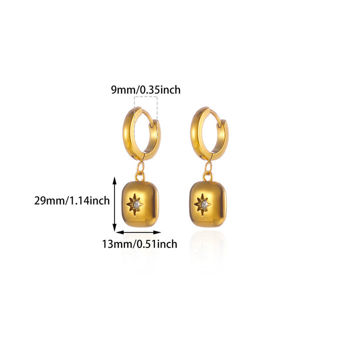 Wholesale Versatile 18K Gold-Plated Earrings Titanium Steel  Luxury Earrings