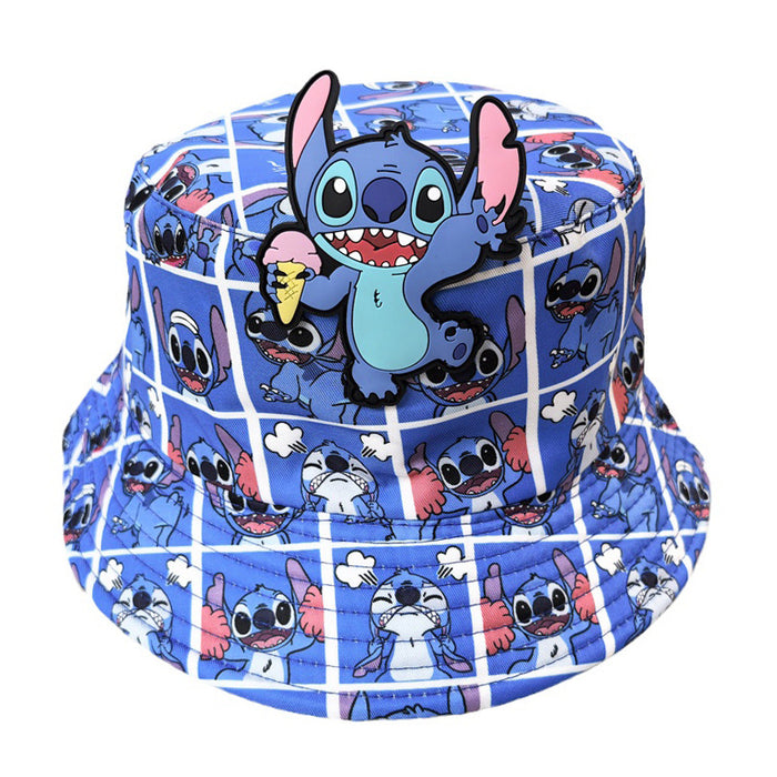 Wholesale Fisherman's hat, cute cartoon basin hat, double-sided sun protection and sunshade hat, bucket hat