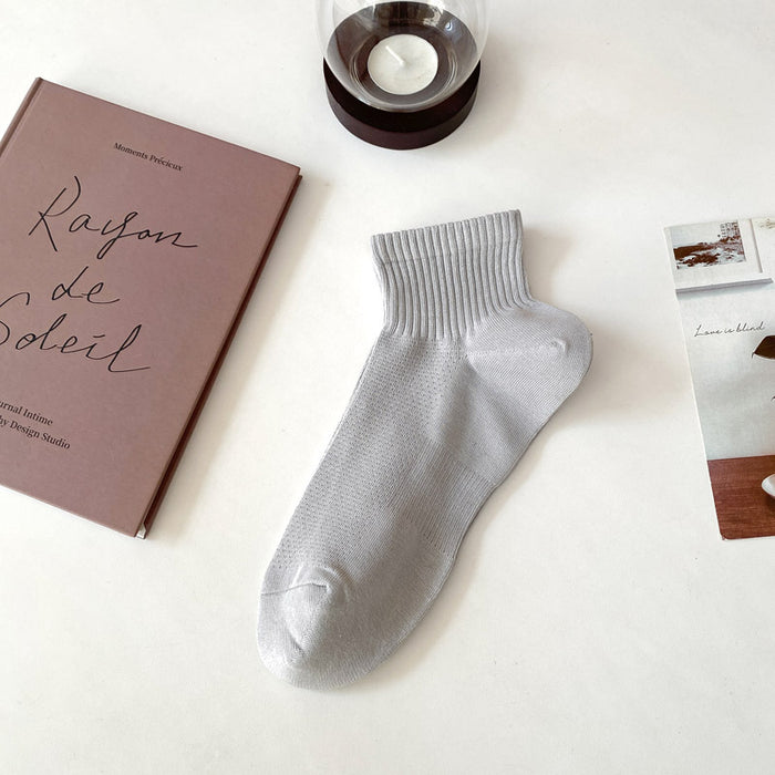 Wholesale Socks made of pure cotton thin mesh breathable short tube men's socks versatile casual socks