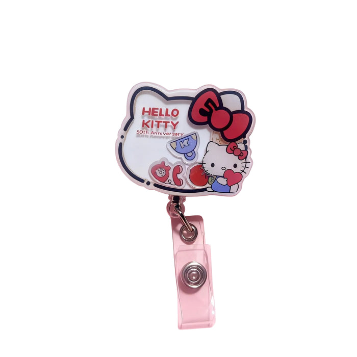 Wholesale Cartoon Retractable Buckle Student ID Card Holder Badge Reels Keychains