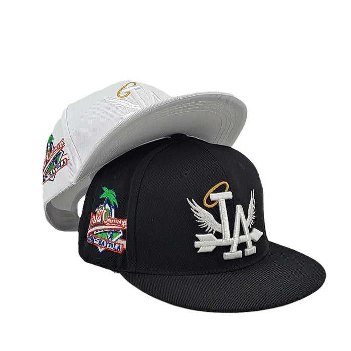 Wholesale Street hip-hop flat-top baseball cap with LA lettering