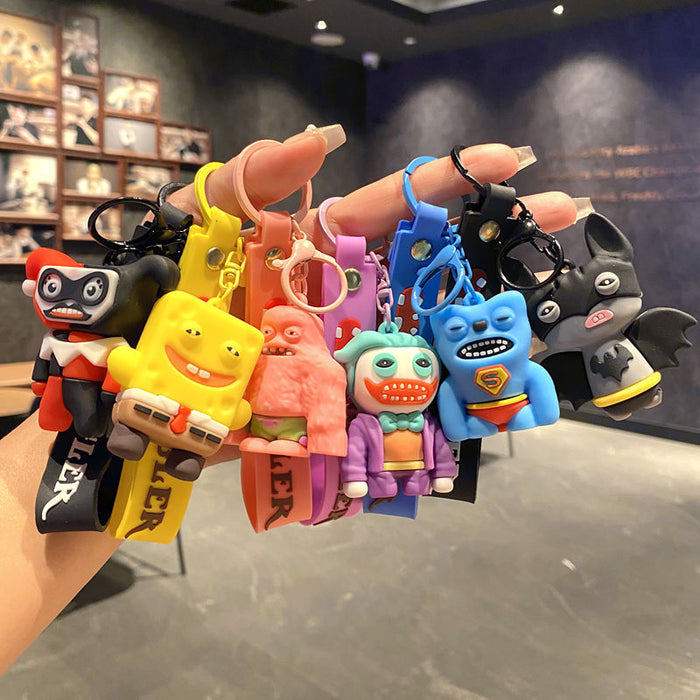 Wholesale Funny cute tooth monster cartoon keychain tooth monster pendant