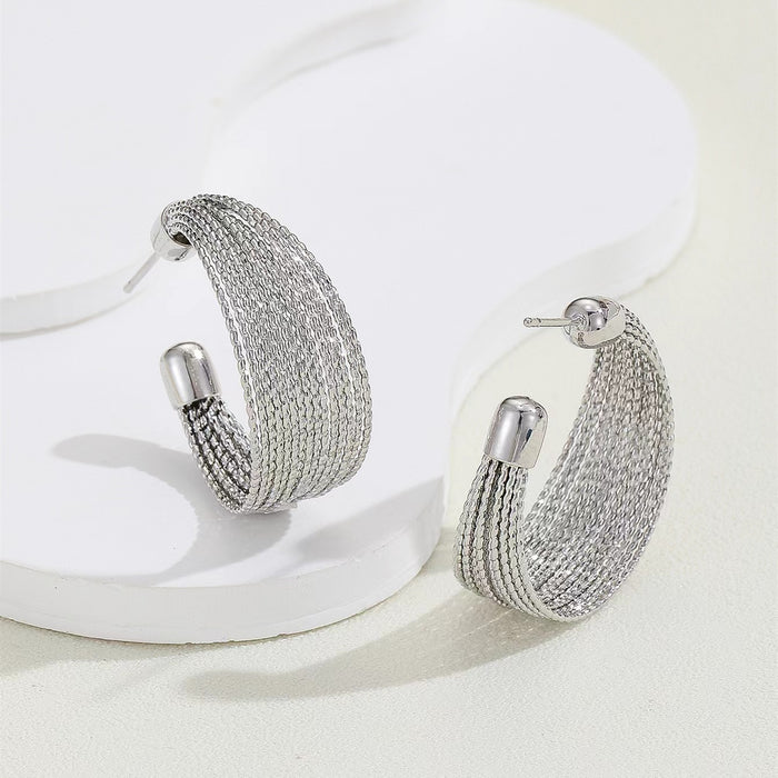 Wholesale Exaggerated Gold Earrings Elegant Multi-layer Circle Earrings Advanced Circle Earrings