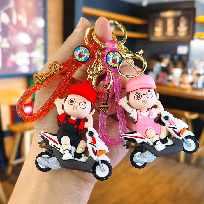 Wholesale Rubber Cartoon Doll Keychain JDC-KC-Tingm196