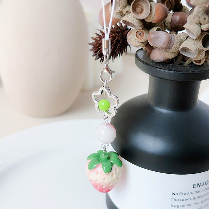 Wholesale Fruit Keychain Bag Pendant Accessories Strawberry Mobile Phone