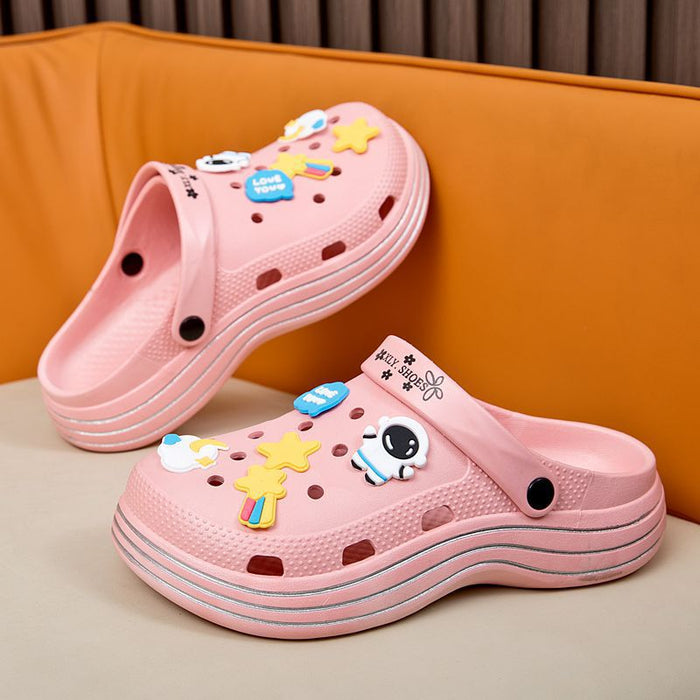 Wholesale PVC Summer Thick-soled Clogs JDC-SP-Qishang003