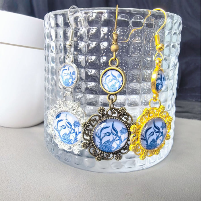 Wholesale Versatile hollow oval earrings necklace set with earrings and hooks