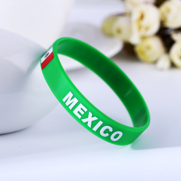 Wholesale World Cup Fan Silicone Bracelets